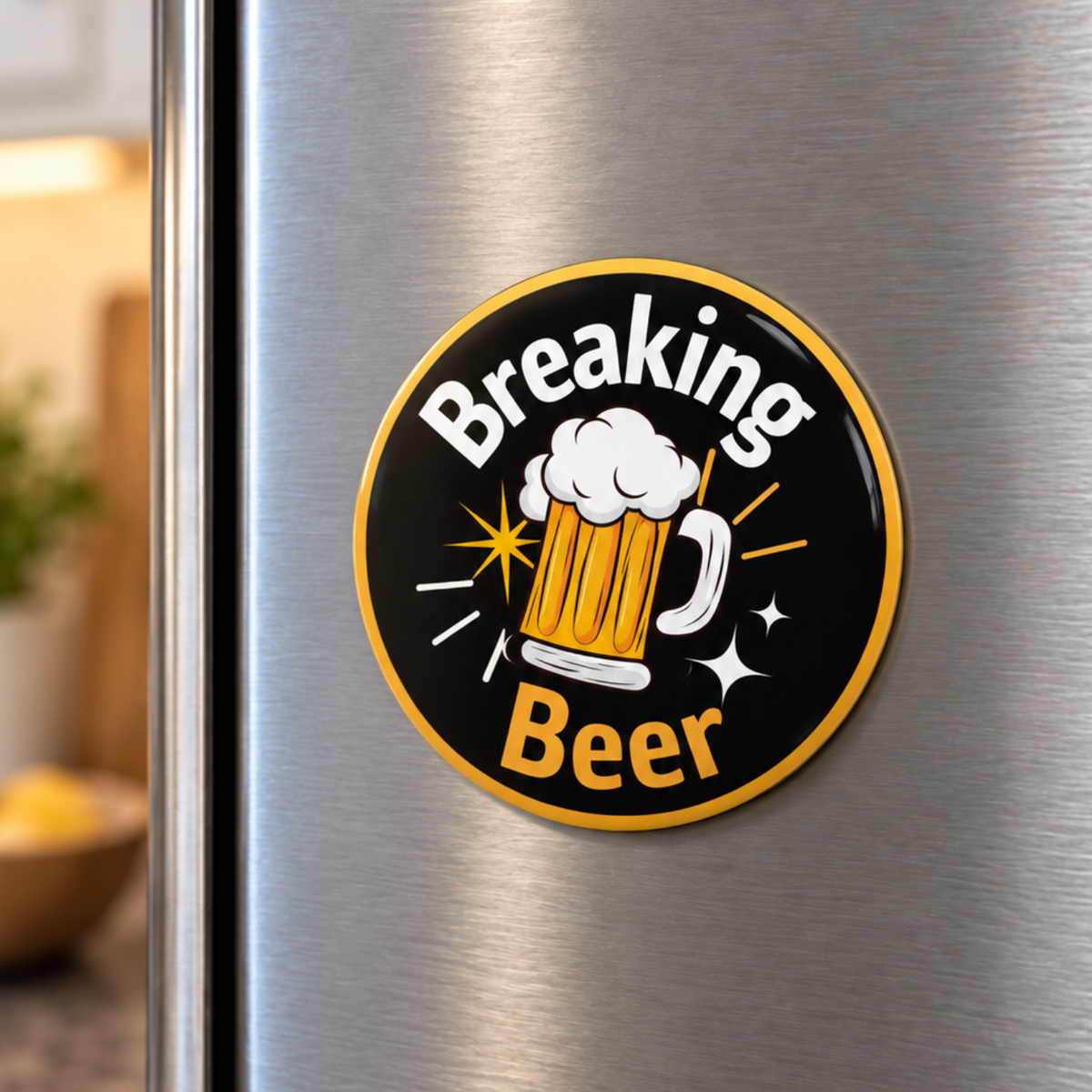 Badge décapsuleur aimanté 58 mm – Breaking Beer
