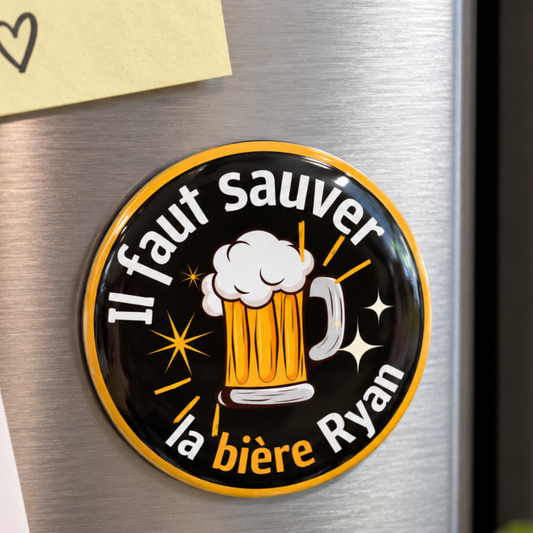 Décapsuleur aimanté 58 mm – Il faut sauver la bière Ryan